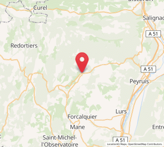Map of Saint-Étienne-les-Orgues, Provence-Alpes-Côte d'Azur