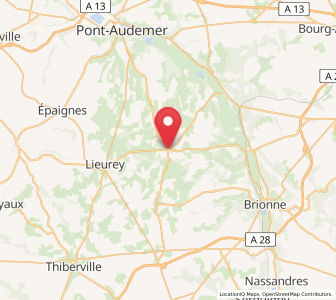 Map of Saint-Georges-du-Vièvre, Normandy