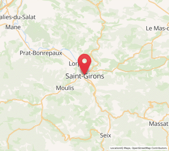 Map of Saint-Girons, Occitanie