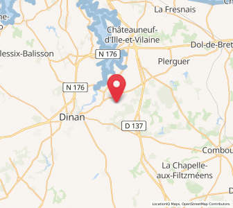 Map of Saint-Hélen, Brittany