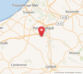 Map of Saint-Hymer, Normandy