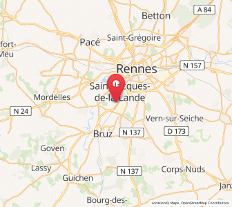 Map of Saint-Jacques-de-la-Lande, Brittany
