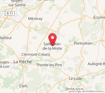 Map of Saint-Jean-de-la-Motte, Pays de la Loire
