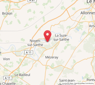 Map of Saint-Jean-du-Bois, Pays de la Loire