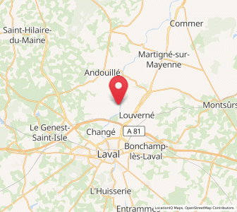 Map of Saint-Jean-sur-Mayenne, Pays de la Loire