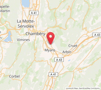 Map of Saint-Jeoire-Prieuré, Auvergne-Rhône-Alpes