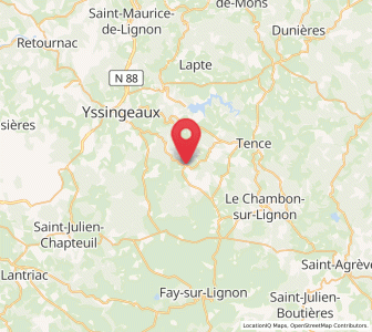 Map of Saint-Jeures, Auvergne-Rhône-Alpes