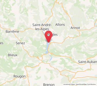Map of Saint-Julien-du-Verdon, Provence-Alpes-Côte d'Azur