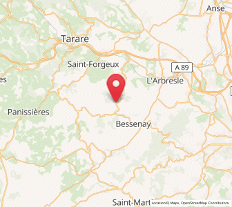 Map of Saint-Julien-sur-Bibost, Auvergne-Rhône-Alpes