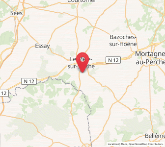 Map of Saint-Julien-sur-Sarthe, Normandy