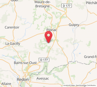 Map of Saint-Just, Brittany