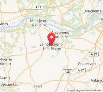 Map of Saint-Laurent-de-la-Plaine, Pays de la Loire