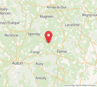 Map of Saint-Léger-du-Bois, Bourgogne-Franche-Comté