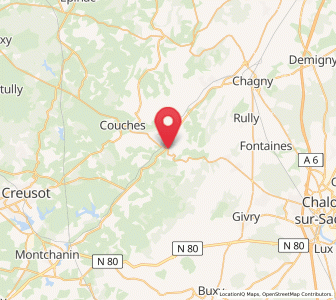 Map of Saint-Leger-sur-Dheune, Bourgogne-Franche-Comté