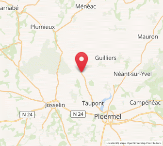 Map of Saint-Malo-des-Trois-Fontaines, Brittany