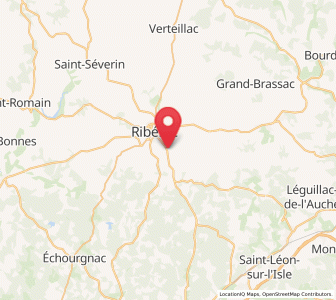 Map of Saint-Martin-de-Ribérac, Nouvelle-Aquitaine