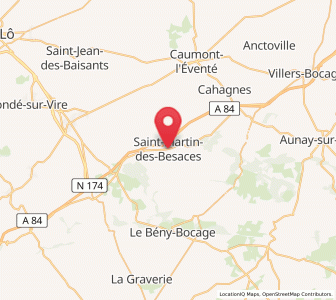 Map of Saint-Martin-des-Besaces, Normandy