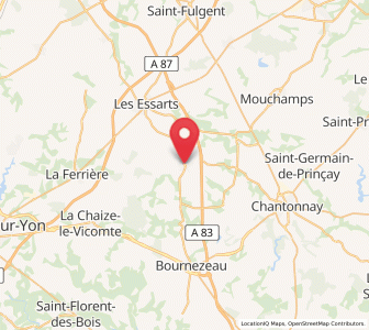 Map of Saint-Martin-des-Noyers, Pays de la Loire