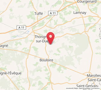 Map of Saint-Michel-de-Chavaignes, Pays de la Loire