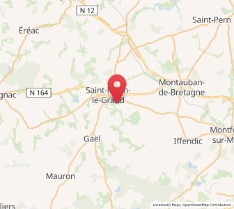 Map of Saint-Onen-la-Chapelle, Brittany