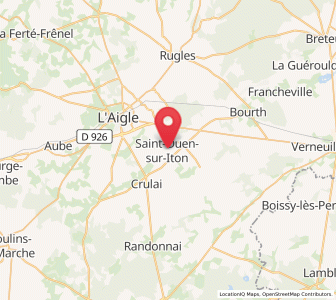 Map of Saint-Ouen-sur-Iton, Normandy