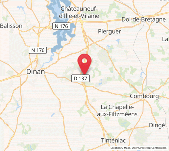 Map of Saint-Pierre-de-Plesguen, Brittany