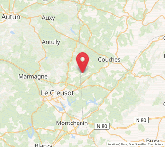 Map of Saint-Pierre-de-Varennes, Bourgogne-Franche-Comté