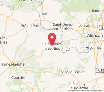 Map of Saint-Pierre-des-Nids, Pays de la Loire