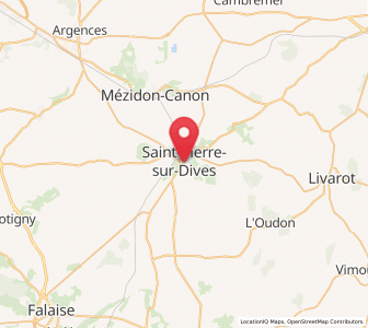 Map of Saint-Pierre-sur-Dives, Normandy