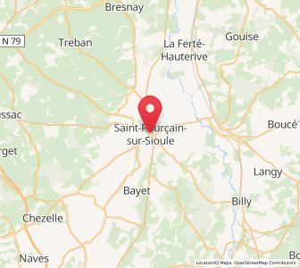 Map of Saint-Pourçain-sur-Sioule, Auvergne-Rhône-Alpes