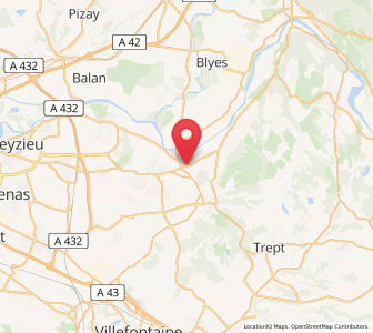 Map of Saint-Romain-de-Jalionas, Auvergne-Rhône-Alpes
