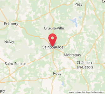 Map of Saint-Saulge, Bourgogne-Franche-Comté
