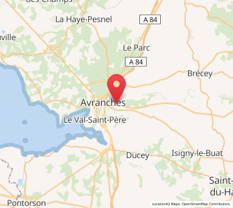 Map of Saint-Senier-sous-Avranches, Normandy
