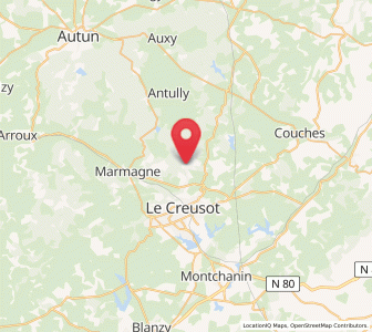 Map of Saint-Sernin-du-Bois, Bourgogne-Franche-Comté