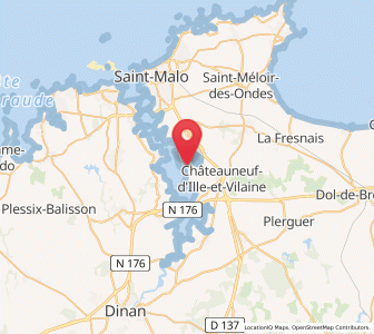 Map of Saint-Suliac, Brittany