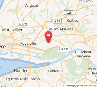 Map of Saint-Vincent-Cramesnil, Normandy