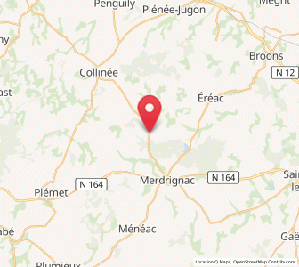 Map of Saint-Vran, Brittany