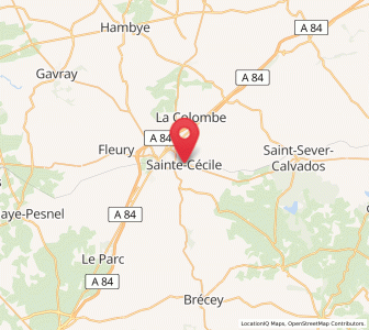 Map of Sainte-Cécile, Normandy