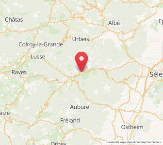 Map of Sainte-Croix-aux-Mines, Grand Est