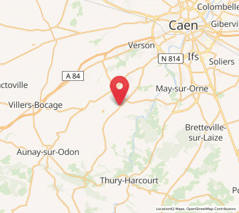 Map of Sainte-Honorine-du-Fay, Normandy