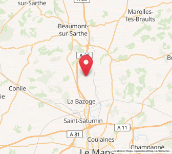 Map of Sainte-Jamme-sur-Sarthe, Pays de la Loire