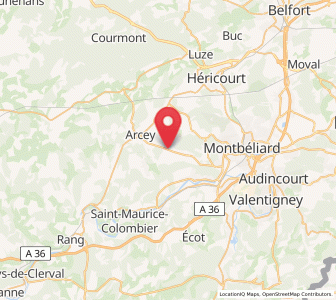Map of Sainte-Marie, Bourgogne-Franche-Comté