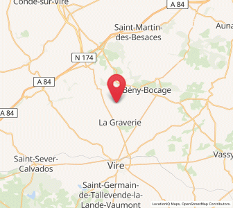 Map of Sainte-Marie-Laumont, Normandy