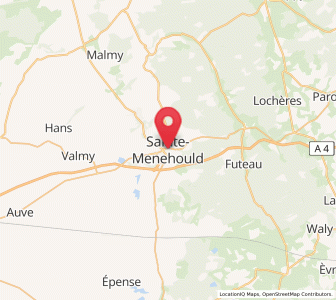 Map of Sainte-Menehould, Grand Est
