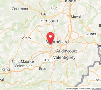 Map of Sainte-Suzanne, Bourgogne-Franche-Comté