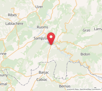 Map of Salavas, Auvergne-Rhône-Alpes