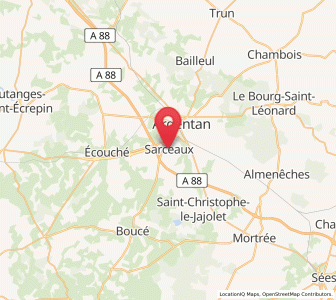 Map of Sarceaux, Normandy