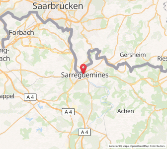 Map of Saargemünd, Grand Est