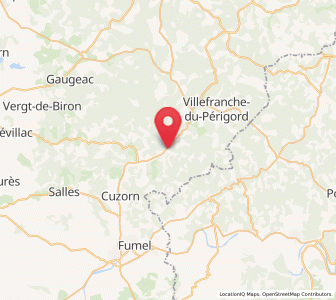 Map of Sauveterre-la-Lémance, Nouvelle-Aquitaine