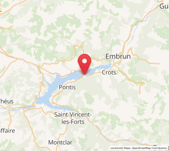 Map of Savines-le-Lac, Provence-Alpes-Côte d'Azur